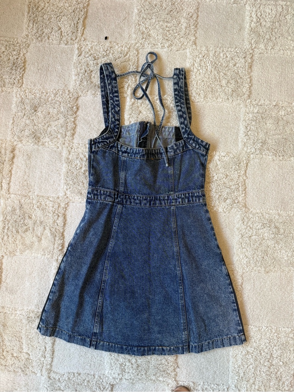 Mustard Seed Two-Tone Denim Mini Dress - Blue - Picture 4 of 6